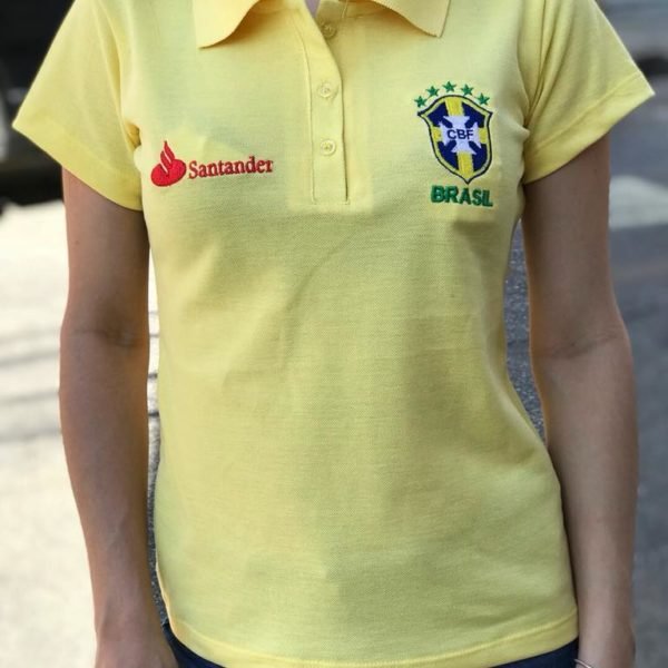 Polos bordadas frente e verso