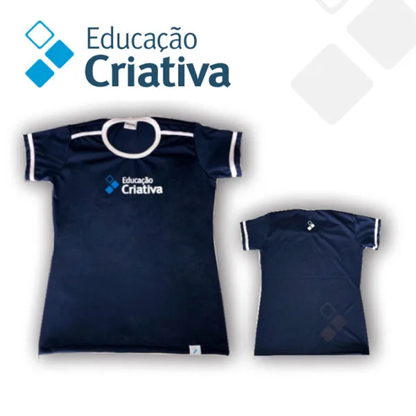 Camisa Feminina Azul Ens  Fundamental   Tam  8 ao EXG 1