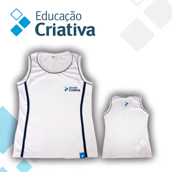 Camisa Feminina Regata Branca Ens  Fundamental   Tam  8 ao EXG 1