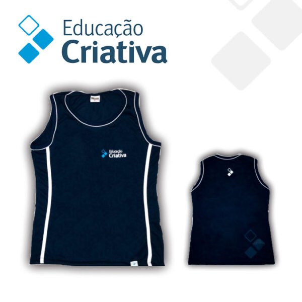 Camiseta Regata Feminina Azul Ens. Fundamental - Tam. 8 ao EXG 1