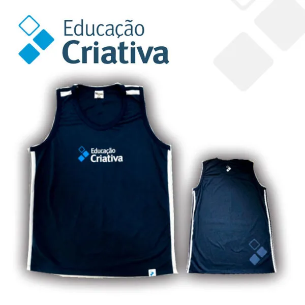 Camiseta Regata Masculina Azul Ens  Fundamental   Tam  6 ao EXG 1