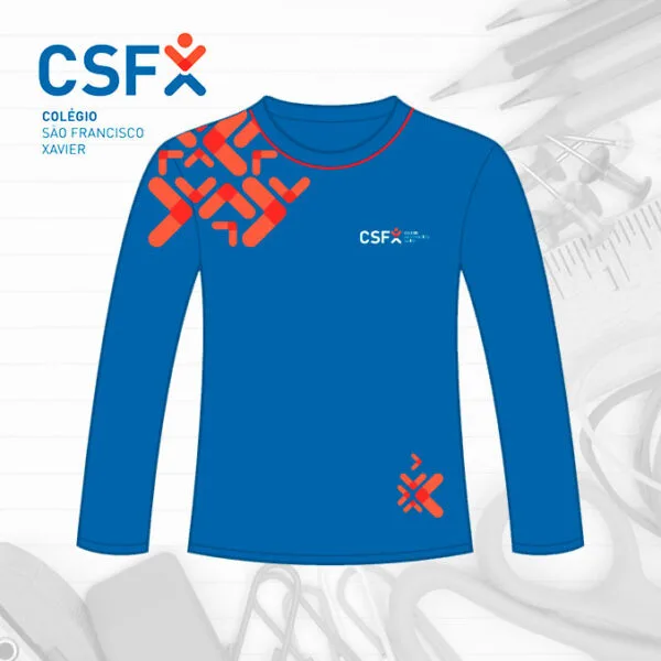 Camisa Manga Longa Ens  Fundamental   Tam  6 ao EXG 1