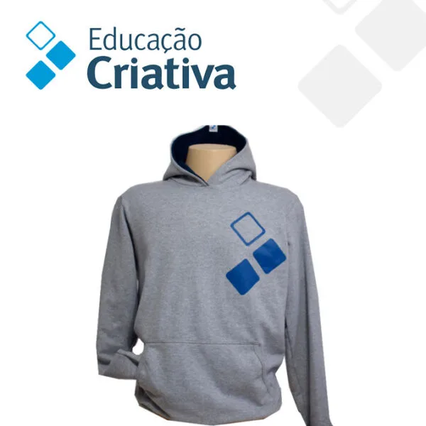 Moletom Cinza Ens  Fundamental   Tam  8 ao EXG 1