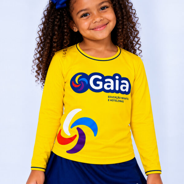 Camisa Manga Longa Amarela Gaia