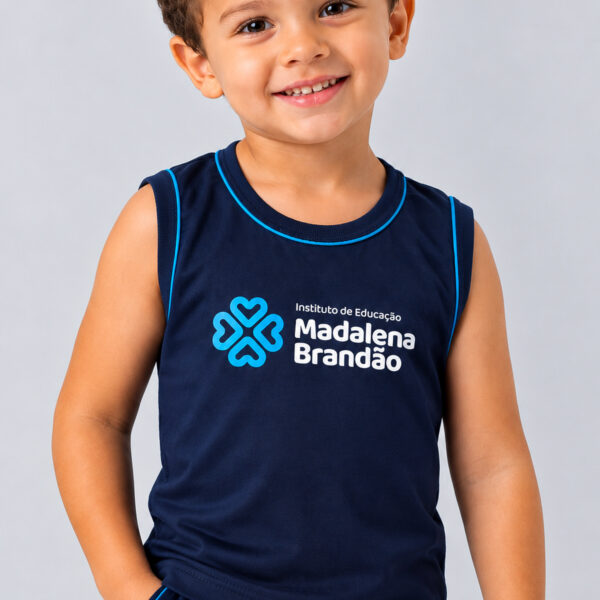 Regata Unissex Azul Madalena Brandão